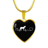 Equine Veterinarian Jewelry Gift Luxury Heart Necklace - Horse pulse-Necklace-I love Veterinary