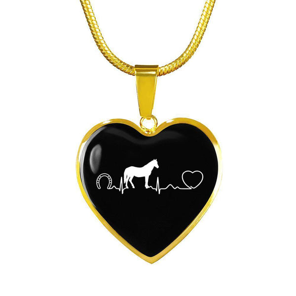 Equine Veterinarian Jewelry Gift Luxury Heart Necklace - Horse pulse-Necklace-I love Veterinary