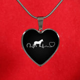 Equine Veterinarian Jewelry Gift Luxury Heart Necklace - Horse pulse-Necklace-I love Veterinary