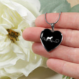 Equine Veterinarian Jewelry Gift Luxury Heart Necklace - Horse pulse-Necklace-I love Veterinary