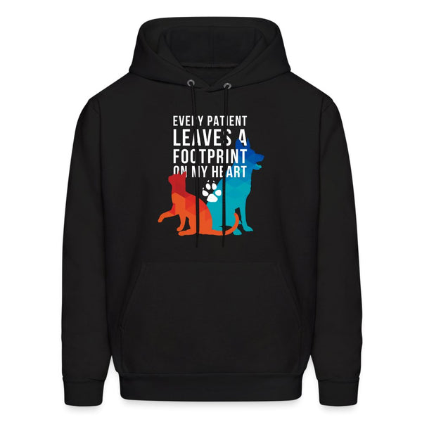 Every patient leaves a footprint on my heart Men's Hoodie-Men's Hoodie | Hanes P170-I love Veterinary