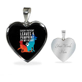 Every patient Leaves a Pawprint Luxury Heart Necklace-Necklace-I love Veterinary