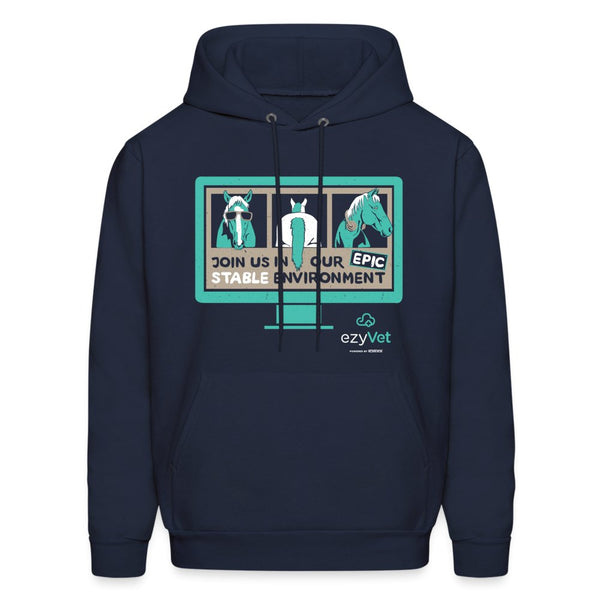 ezyVet Stable Men's Hoodie-Men's Hoodie | Hanes P170-I love Veterinary