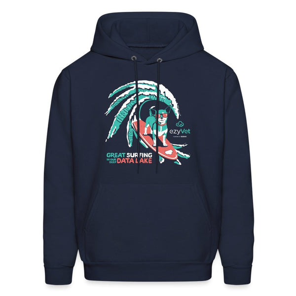 ezyVet Surf Dog Men's Hoodie-Men's Hoodie | Hanes P170-I love Veterinary