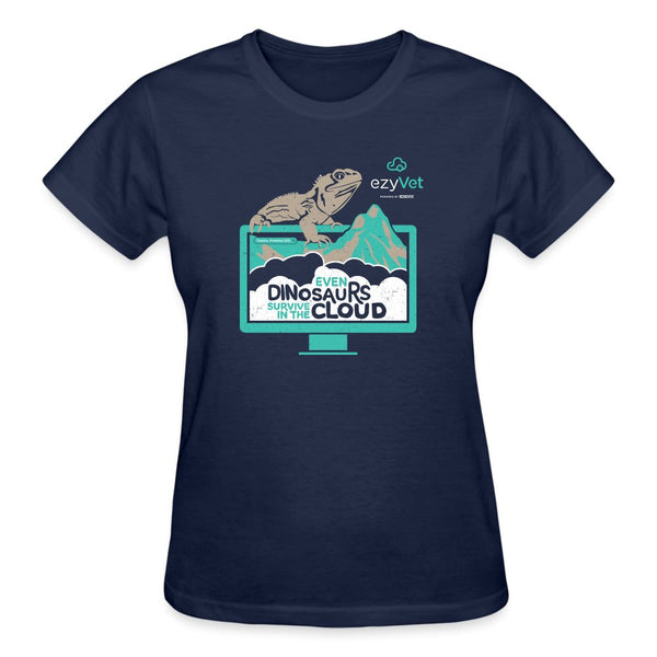 ezyVet Tuatara Ladies T-Shirt-Ultra Cotton Ladies T-Shirt | Gildan G200L-I love Veterinary