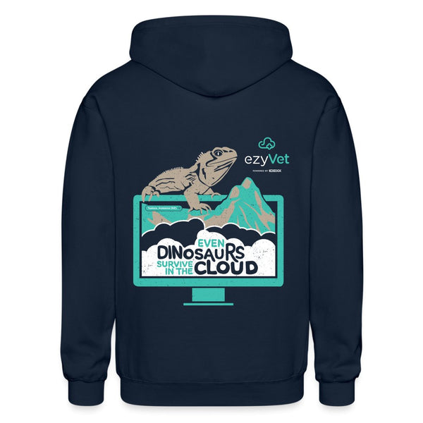 ezyVet Tuatara Zip Hoodie-Heavy Blend Adult Zip Hoodie | Gildan G18600-I love Veterinary