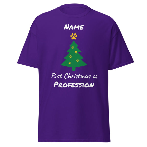 First Christmas As - Personalizable Unisex T-shirt-Unisex T-shirt | Gildan 5000-I love Veterinary