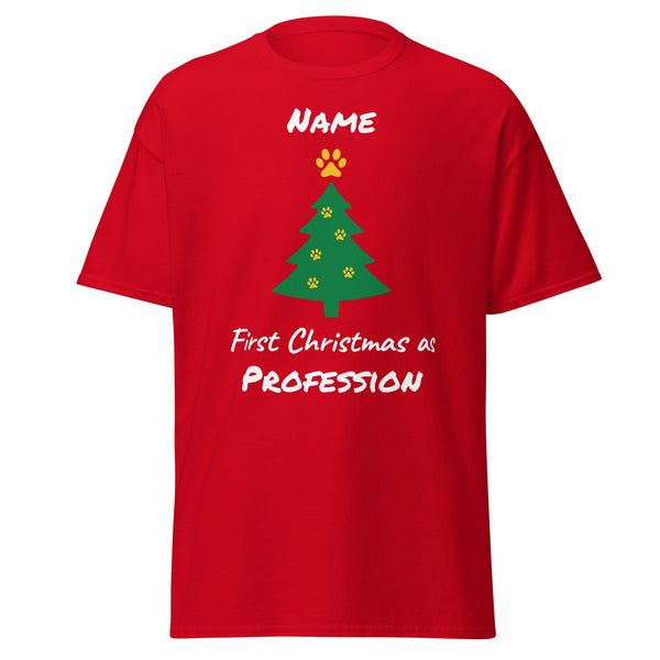 First Christmas As - Personalizable Unisex T-shirt-Unisex T-shirt | Gildan 5000-I love Veterinary