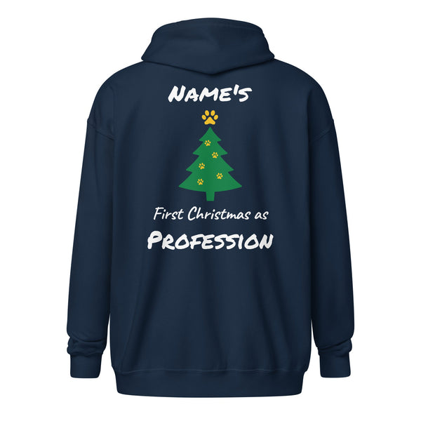 First Christmas As - Personalizable zip hoodie-Unisex Zip Hoodie | Gildan 18600-I love Veterinary
