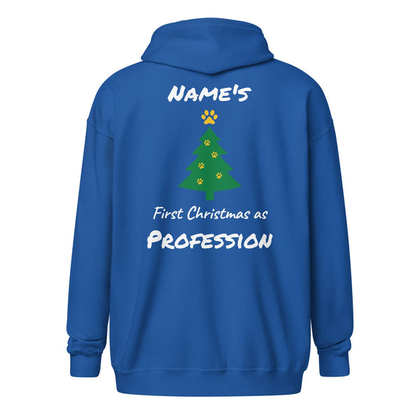 First Christmas As - Personalizable zip hoodie-Unisex Zip Hoodie | Gildan 18600-I love Veterinary