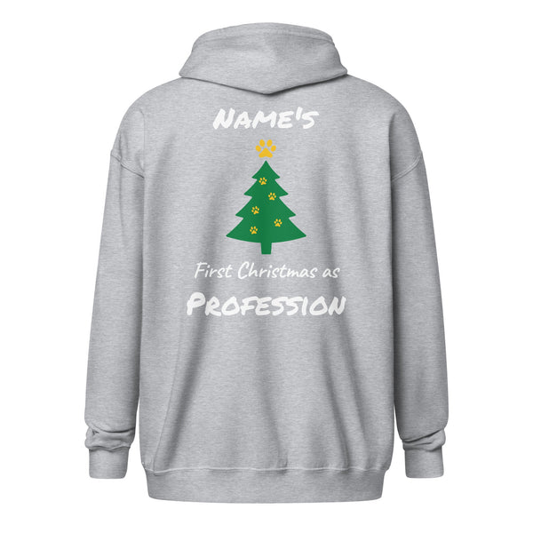 First Christmas As - Personalizable zip hoodie-Unisex Zip Hoodie | Gildan 18600-I love Veterinary