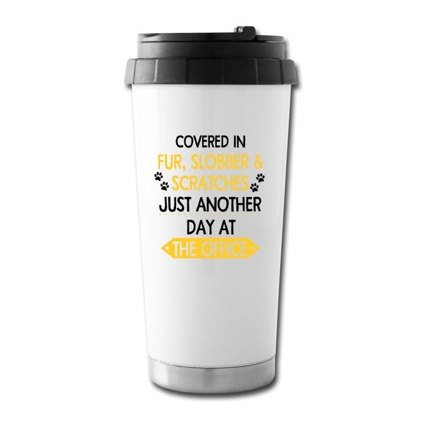 Fur, Slobber, Scratches 16 oz Travel Mug-Travel Mug-I love Veterinary