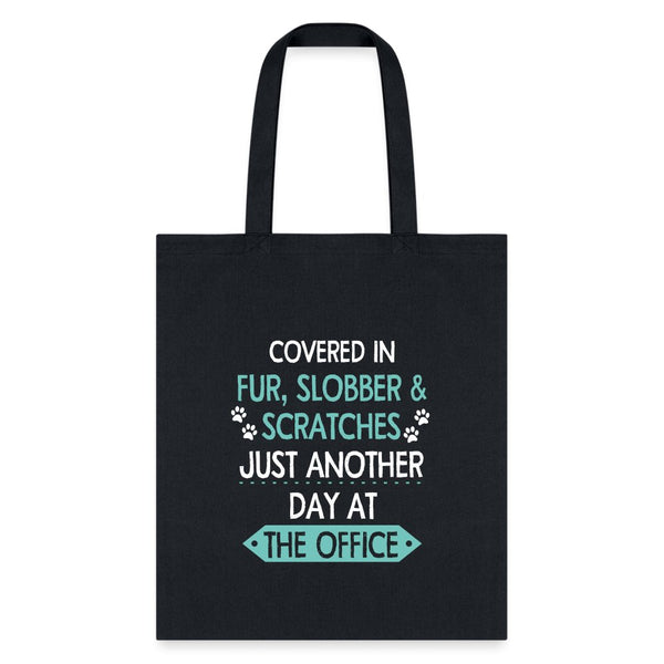 Fur Slobber Scratches (Teal) Cotton Tote Bag-Tote Bag | Q-Tees Q800-I love Veterinary