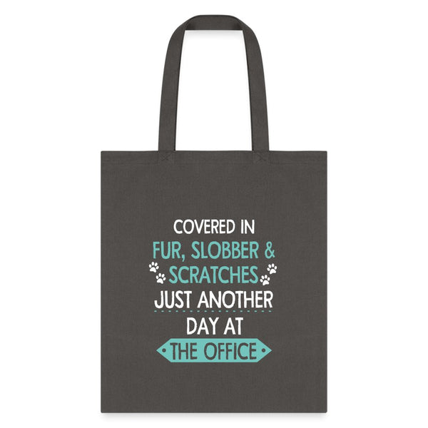 Fur Slobber Scratches (Teal) Cotton Tote Bag-Tote Bag | Q-Tees Q800-I love Veterinary
