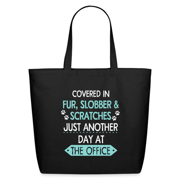 Fur Slobber Scratches (Teal) Eco-Friendly Cotton Tote-Eco-Friendly Cotton Tote-I love Veterinary