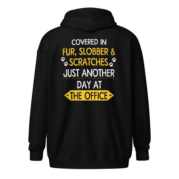 Fur, Slobber, Scratches Unisex heavy blend zip hoodie-Unisex Zip Hoodie | Gildan 18600-I love Veterinary