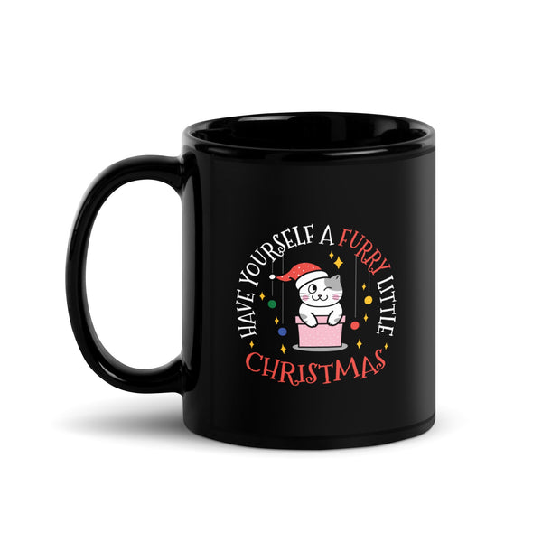 Furry Little Christmas Full Color Mug-Black Glossy Mug-I love Veterinary