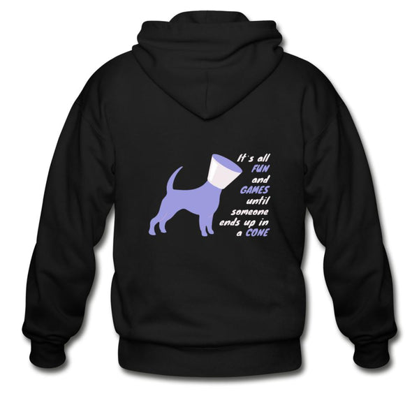 Veterinary - Until someone ends up in a cone Unisex Zip Hoodie-Heavy Blend Adult Zip Hoodie | Gildan G18600-I love Veterinary