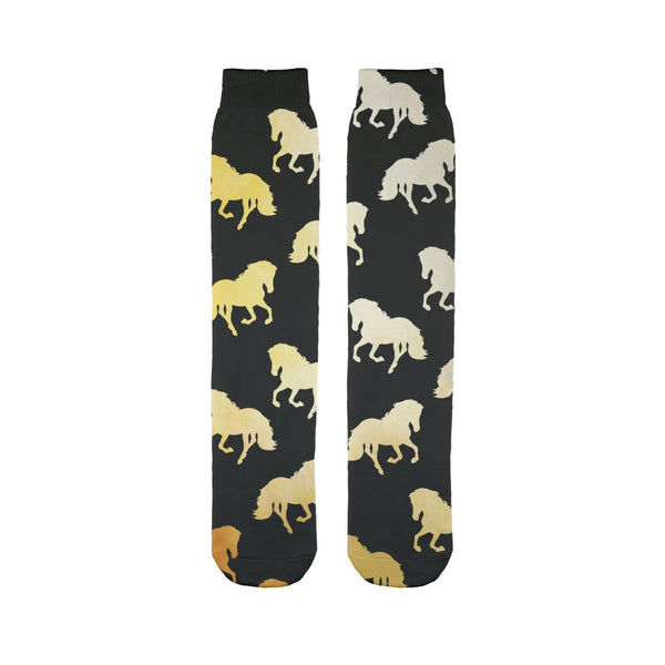 Golden Horses Sublimation Tube Sock-Sublimation Sock-I love Veterinary