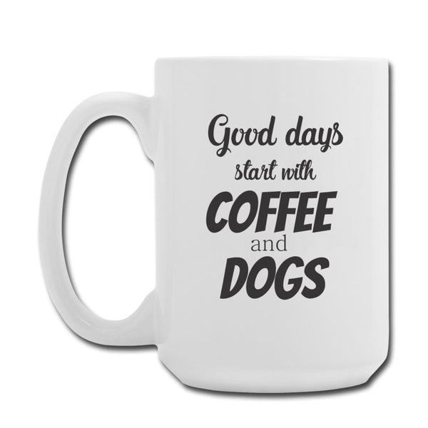 Good days start with coffee and dogs Coffee/Tea Mug 15 oz-Coffee/Tea Mug 15 oz-I love Veterinary