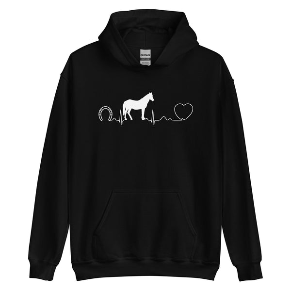 Horse Pulse Unisex Hoodie-Unisex Hoodie | Gildan 18500-I love Veterinary