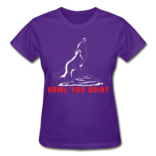 Howl you doin? Gildan Ultra Cotton Ladies T-Shirt-Ultra Cotton Ladies T-Shirt | Gildan G200L-I love Veterinary