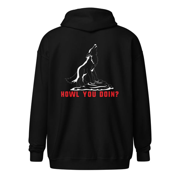 Howl you doin? Unisex Zip Hoodie-Unisex Heavy Blend Zip Hoodie | Gildan 18600-I love Veterinary