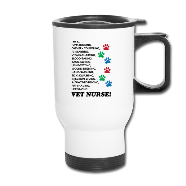 I am a... Vet nurse 14oz Travel Mug-Travel Mug | BestSub B4QC2-I love Veterinary