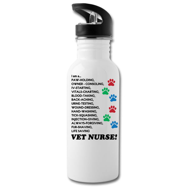 I am a... Vet nurse 20oz Water Bottle-Water Bottle | BestSub BLH1-2-I love Veterinary