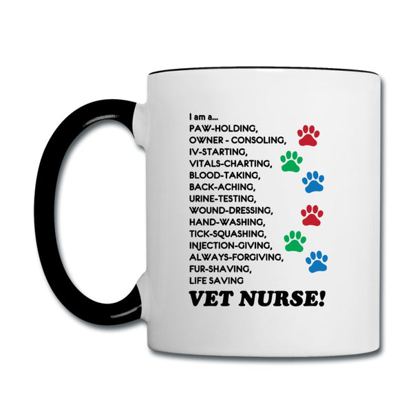 I am a... Vet nurse Contrast Coffee Mug-Contrast Coffee Mug | BestSub B11TAA-I love Veterinary
