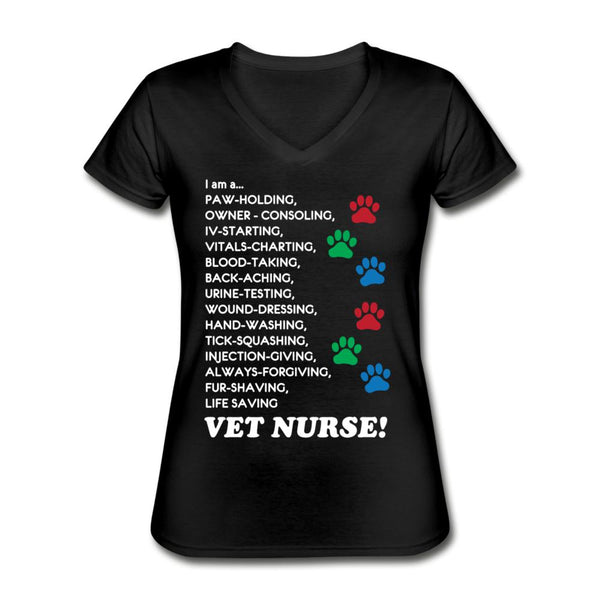 I am a... Vet nurse Women's V-Neck T-Shirt-Women's V-Neck T-Shirt | Fruit of the Loom L39VR-I love Veterinary