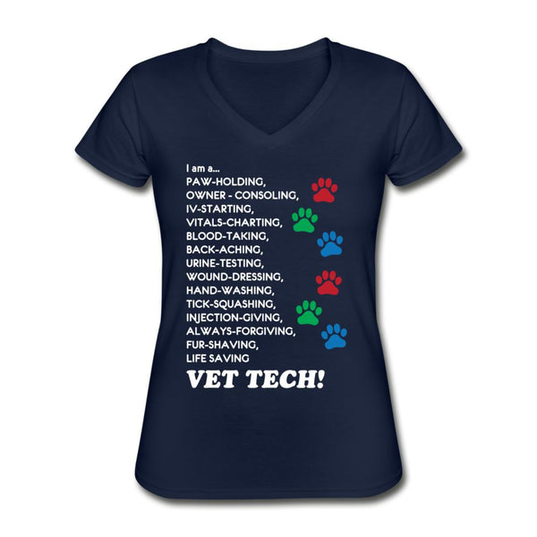I am a... Vet tech Women's V-Neck T-Shirt-Women's V-Neck T-Shirt | Fruit of the Loom L39VR-I love Veterinary