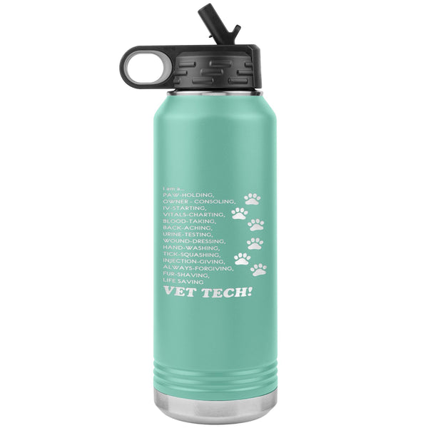 I am a... Water Bottle Tumbler 32 oz-Water Bottle Tumbler-I love Veterinary
