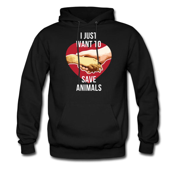 I just want to save animals Unisex Hoodie-Men's Hoodie | Hanes P170-I love Veterinary