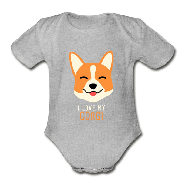 I love my Corgi Onesie-Organic Short Sleeve Baby Bodysuit | Spreadshirt 401-I love Veterinary