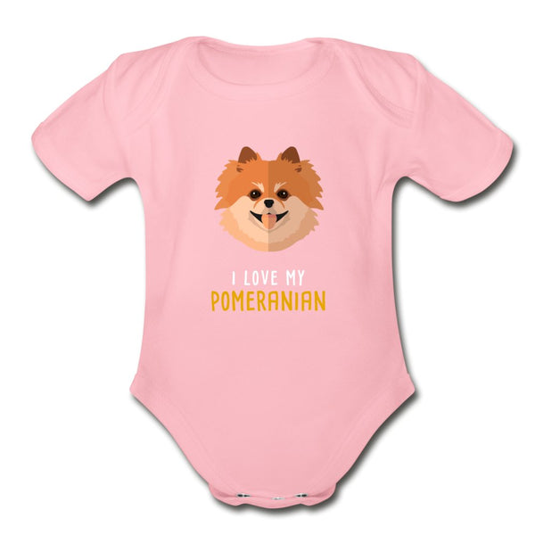 I love my Pomeranian Onesie-Organic Short Sleeve Baby Bodysuit | Spreadshirt 401-I love Veterinary