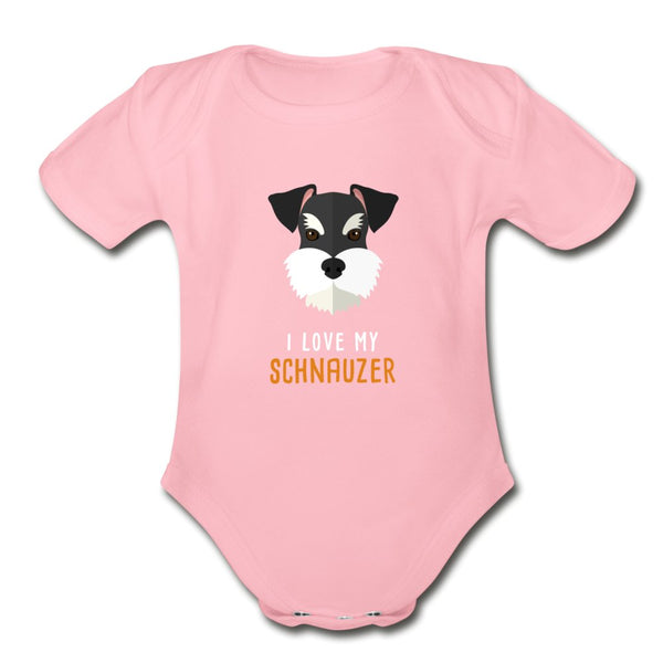 I love my Schnauzer Onesie-Organic Short Sleeve Baby Bodysuit | Spreadshirt 401-I love Veterinary