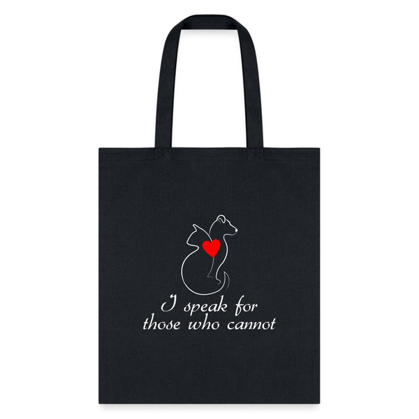 I speak for those who cannot Tote Bag-Tote Bag | Q-Tees Q800-I love Veterinary