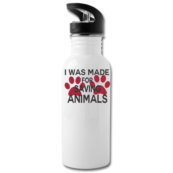 I was made for saving animals 20oz Water Bottle-Water Bottle | BestSub BLH1-2-I love Veterinary