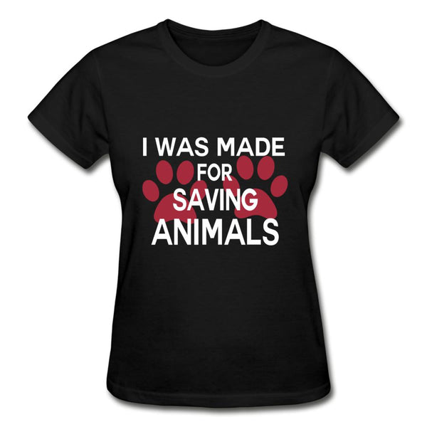 I was made for saving animals Gildan Ultra Cotton Ladies T-Shirt-Ultra Cotton Ladies T-Shirt | Gildan G200L-I love Veterinary