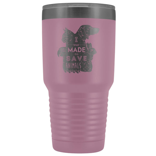I was made to save animals 30oz Vacuum Tumbler-Tumblers-I love Veterinary