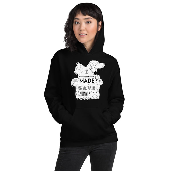 I was made to save animals Unisex Hoodie-Unisex Hoodie | Gildan 18500-I love Veterinary