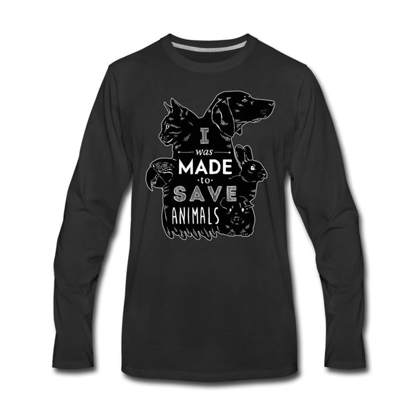 I was made to save animals Unisex Premium Long Sleeve T-Shirt-Men's Premium Long Sleeve T-Shirt | Spreadshirt 875-I love Veterinary