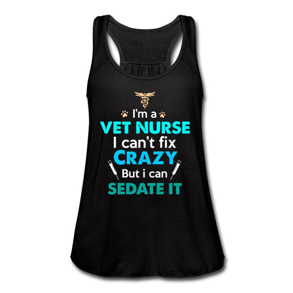 I'm a vet nurse I can't fix crazy Women's Flowy Tank Top by Bella-Women's Flowy Tank Top by Bella | Bella B8800-I love Veterinary