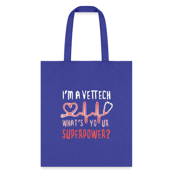 I'm a Vet Tech What's your superpower Tote Bag-Tote Bag | Q-Tees Q800-I love Veterinary