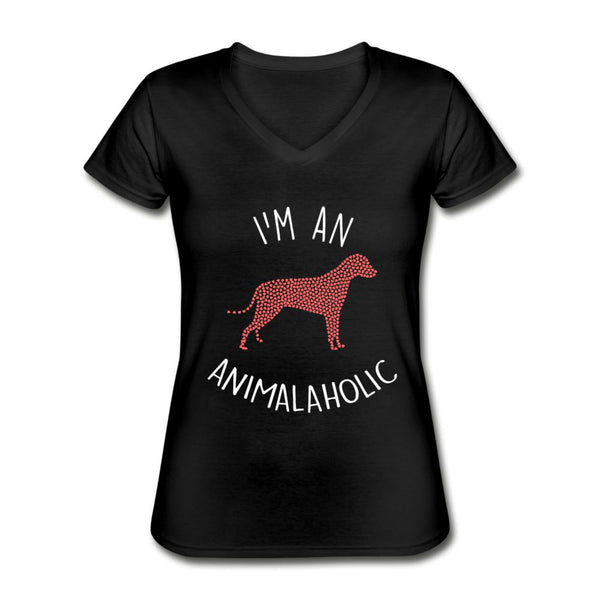I'm an animalaholic Women's V-Neck T-Shirt-Women's V-Neck T-Shirt | Fruit of the Loom L39VR-I love Veterinary
