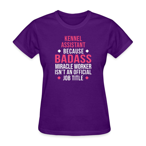 Kennel Assistant, because badass miracle worker isn't an official job title Gildan Ultra Cotton Ladies T-Shirt Women's T-Shirt-Women's T-Shirt | Fruit of the Loom L3930R-I love Veterinary
