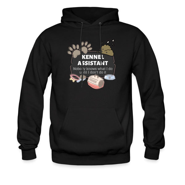 Kennel Assistant, nobody knows what I do until I don't do it Unisex Hoodie Men's Hoodie-Men's Hoodie | Hanes P170-I love Veterinary