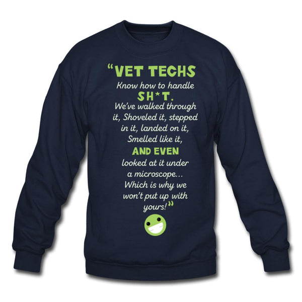Know how to handle it Crewneck Sweatshirt-Unisex Crewneck Sweatshirt | Gildan 18000-I love Veterinary