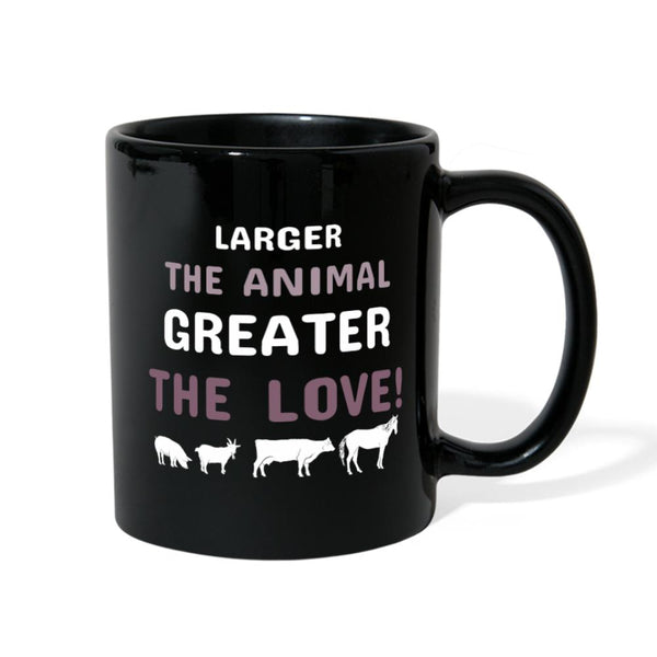 Larger the animal greater the love Full Color Mug-Full Color Mug | BestSub B11Q-I love Veterinary
